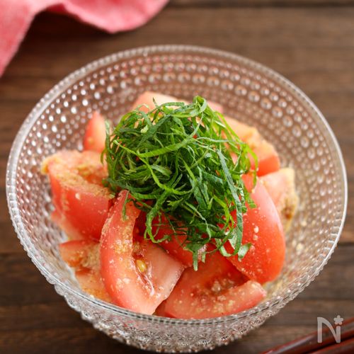 さっぱり♪トマトのごま酢和え