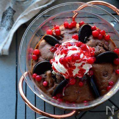 ホケミ×アイスクリームだけで出来ちゃう!?チョコレートケーキ