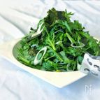春菊とねぎのやみつきサラダ