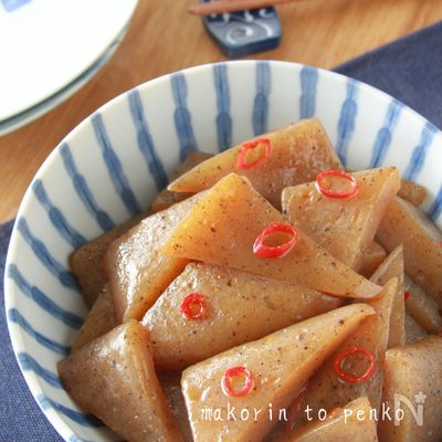 やみつき！ピリ辛美味♡甘辛こんにゃく