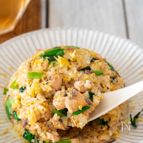 レモン香る！さけと小松菜のチャーハン