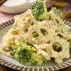 レンジで簡単♪蓮根とブロッコリーのカレーマヨサラダ