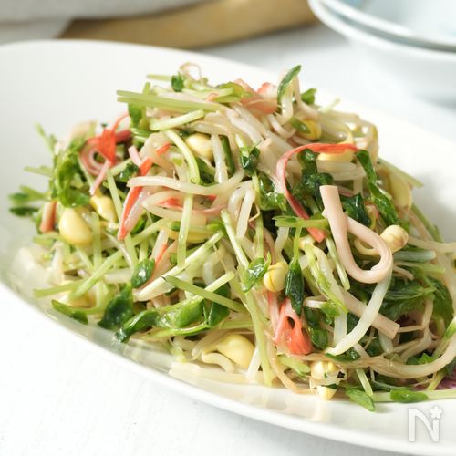 やみつき！【豆苗と豆もやしのさっぱりナムル】