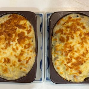とーるじーじの作ってみた!投稿(《ホワイトソースも簡単》ソーセージとかぼちゃの豆乳グラタン)