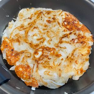 momoの作ってみた!投稿(新玉ねぎのもちもちチーズチヂミ【#子供も喜ぶ #食材ひとつ】)
