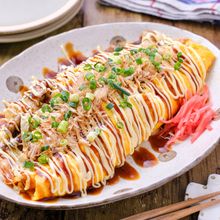 【おもち入りとん平焼き】余ったお餅で簡単絶品おかず☆