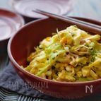 ＊キャベツとゆで卵と香味野菜の和風ごまおかかマヨサラダ＊