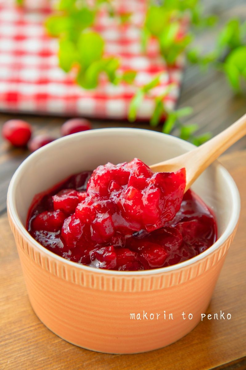 クランベリーパイナップルソースのレシピ