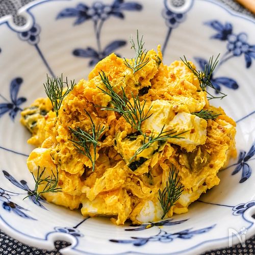 レンジで簡単！かぼちゃと卵の濃厚デリサラダ