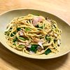 Nao★彡の作ってみた!投稿(簡単！『ほうれん草とベーコンとしめじの醤油パスタ』)
