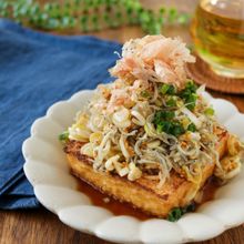 簡単居酒屋メニュー＊葱じゃこ厚揚げ