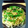 チョロリスの作ってみた!投稿(お酒とともに♪ピーマンと塩こんぶのぺペロン焼きそば)