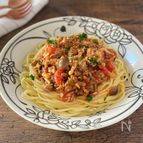 きのこたっぷり！【ミートソースパスタ】