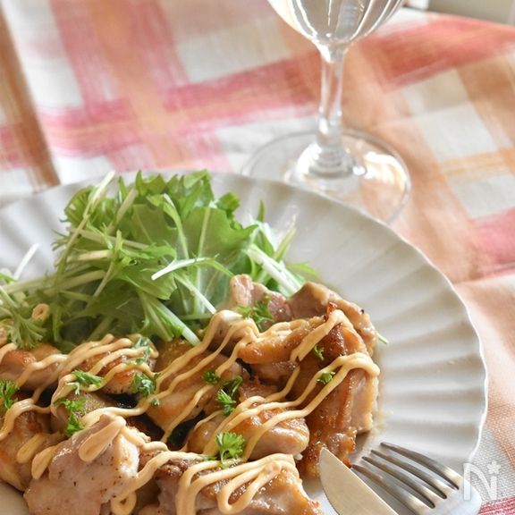 めんたいマヨのチキンステーキ