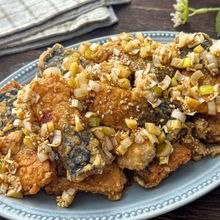 やみつき間違いなし♪【鯖の香味ダレタツタ】