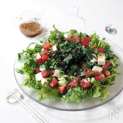 豆腐の和風　夏サラダ