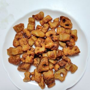 ふうかの作ってみた!投稿(れんこんのサクサクごまだれ)