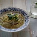 鶏団子の中華風スープ
