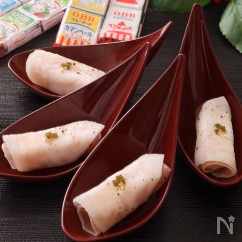 和洋オードブル ベビーチーズの生ハム千枚漬け巻き