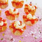 雛花カップのクリーミータルト白だし前菜