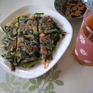 KUMIKOの作ってみた!投稿(『ニラたっぷり！野菜チヂミ』簡単☆カリッと美味！子供も喜ぶ♡)