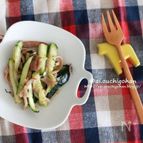 お弁当にもおすすめ♡ズッキーニとハムの紫蘇の香り炒め♡