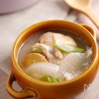 骨付き鶏の塩麹スープ＼大根と生姜でほっこり温まる♪／