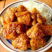 ワンパン10分！【鶏むね肉のやみつきチキン】甘辛スパイシー♩