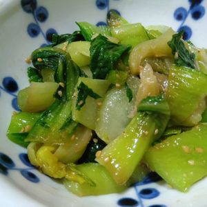 mmm10の作ってみた!投稿(手間5分でシャキうま♪チンゲンサイのナムル)