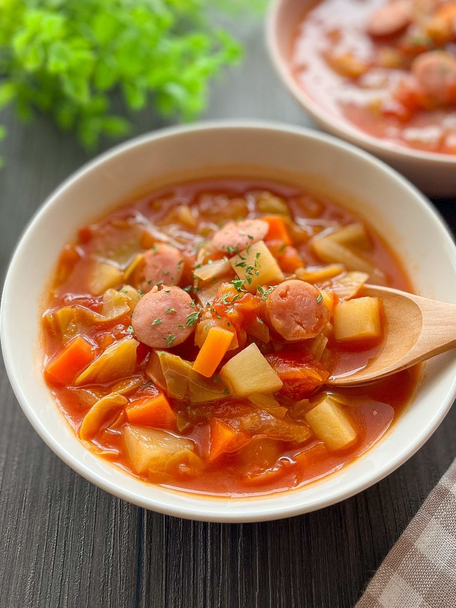 野菜ミネストローネスープのレシピ