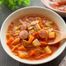 【野菜たっぷり♪ミネストローネ】大満足の一品