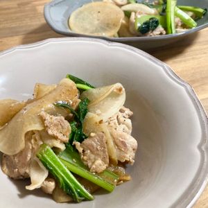ゆかりの作ってみた!投稿(【大根の豚こまのオイスター炒め】ぱぱっとワンパン♪)