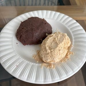 alfajorの作ってみた!投稿(激うま♡たまらん♡切り餅+ご飯deきなこおはぎ♡)