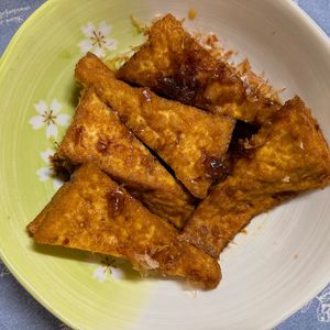 チョビの助の作ってみた!投稿(冷たくても美味しい「厚揚げのおかか煮」)