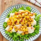 夏バテ対策◎梅とうもろこしの豆腐サラダ