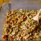 レンジで5分！【甘辛鶏そぼろ】たっぷり野菜入り♩