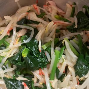 ここあの作ってみた!投稿(ほうれん草ともやし《ダイエット♡中華サラダ》)