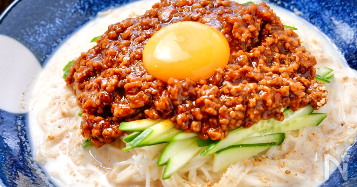 【ジャージャー麺風豆乳そうめん】夏のアレンジそうめん☆