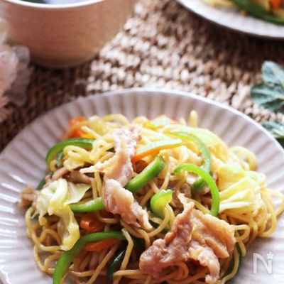 しょうが香る♪お野菜の旨味たっぷり♡我が家のソース焼きそば