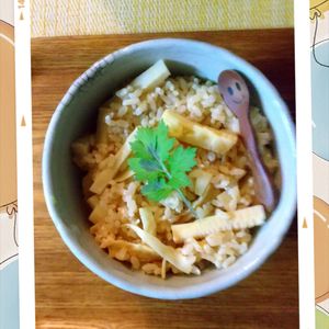 チョロリスの作ってみた!投稿(【たけのこと油揚げの炊き込みごはん】白だしで♪春の炊き込み♡)