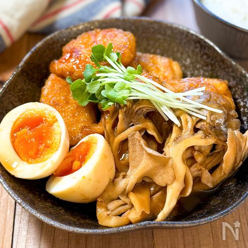 カンタン味付け♩【鶏むね肉ときのこのさっぱり煮】