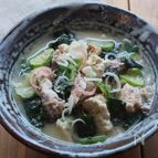 ♡豆腐、鯖、わかめの冷や汁そうめん
