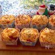 混ぜて焼くだけふわふわ♡おからと米粉のベーコンチーズマフィン