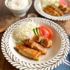 アスパラとにんじんの甘辛肉巻き