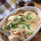 豆乳味噌でヘルシー激旨♡れんこんと豚こまの和風グラタン