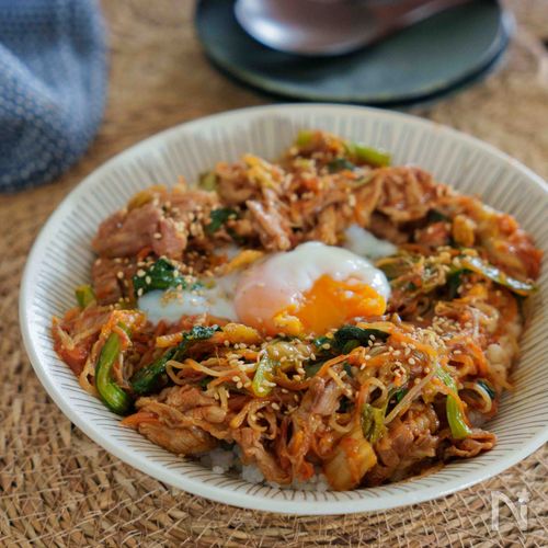 ワンパンで作れる簡単ビビンバ
