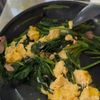 ふんわり卵のほうれん草炒めの工程3