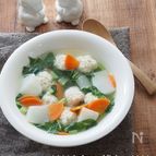 とろける鶏団子とかぶのぽかぽかスープ