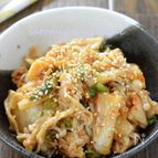 レンジだけ【えのきの胡麻キムチ和え】火を使わない簡単おつまみ