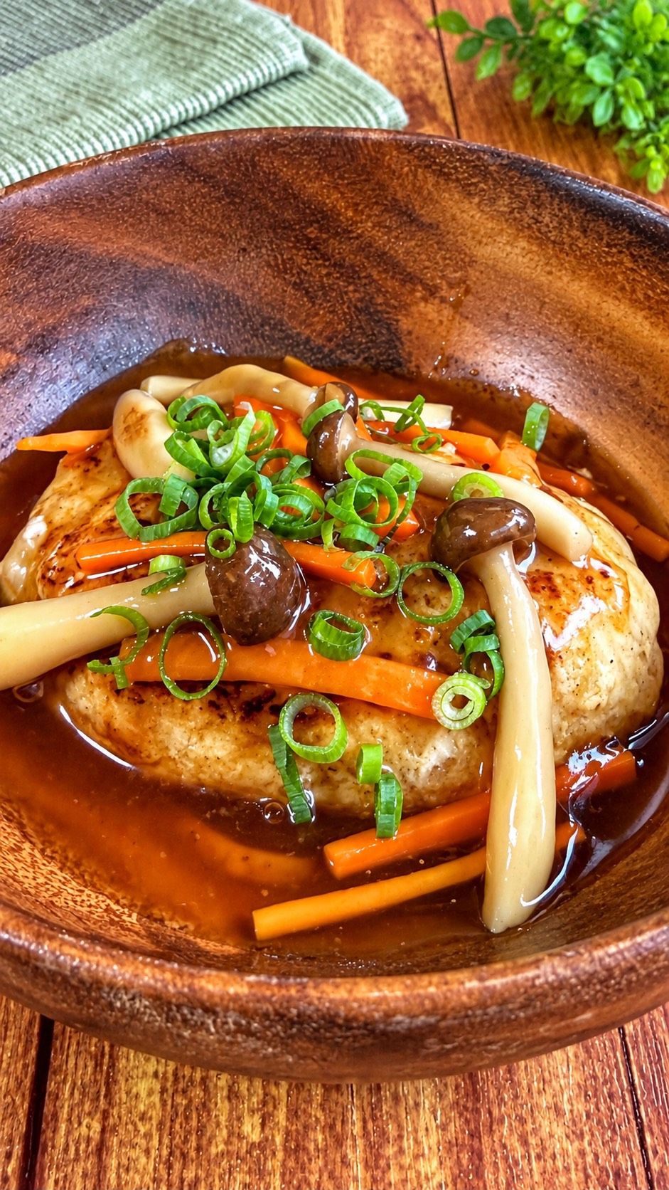 鶏ひき肉の和風甘酢あんかけハンバーグ】ふんわり♡ | レシピサイトNadia